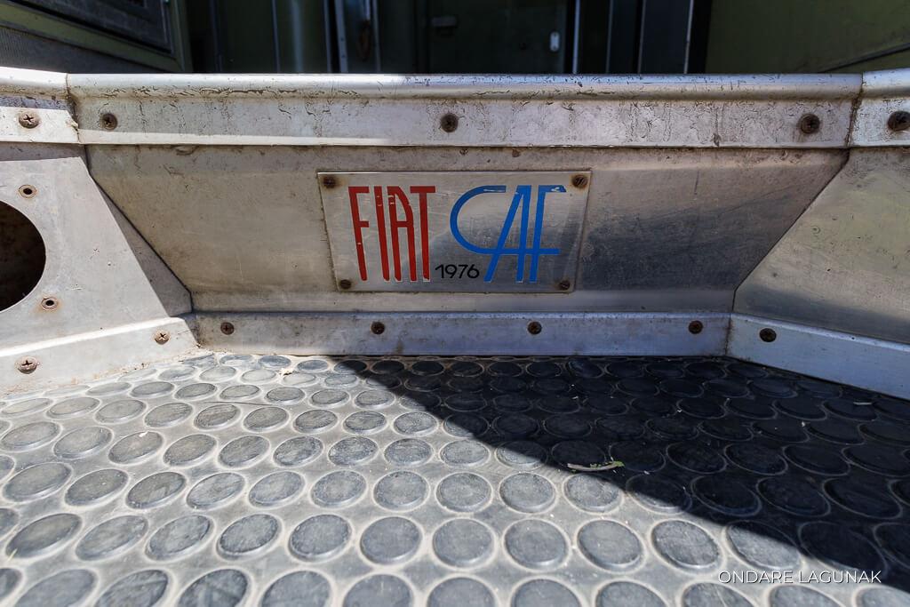 Placa de fabricación del Platanito FIAT CAF