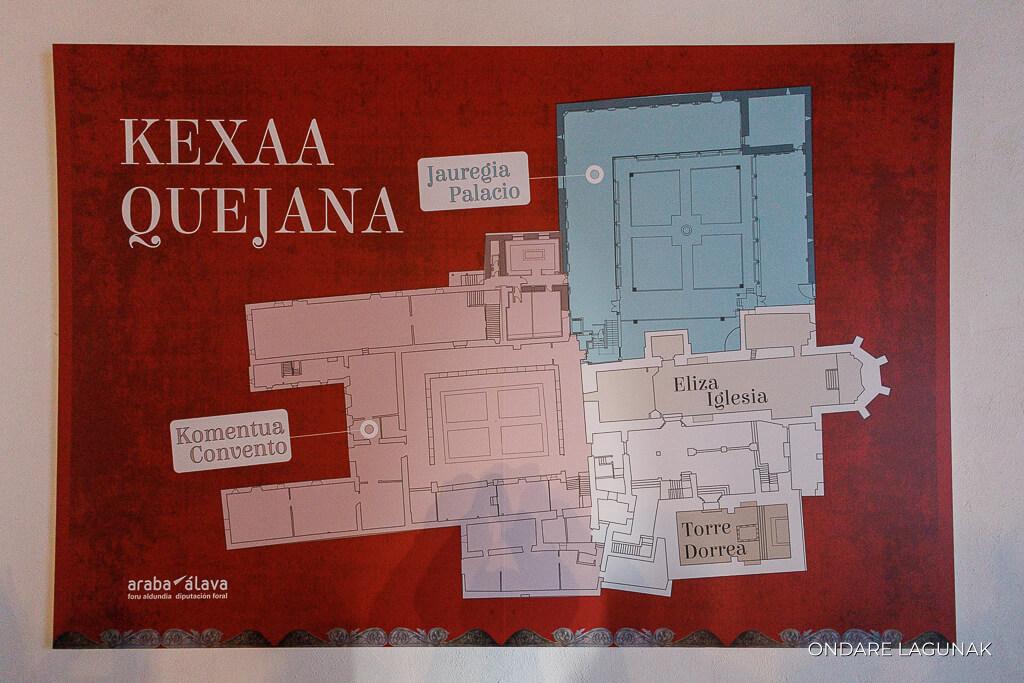 Plano del conjunto de Quejana / Kexaako multzoaren planoa